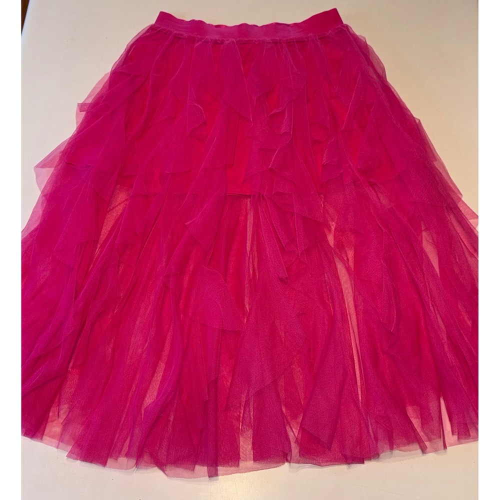 Sincerely Jules Hot Pink Ruffle Tulle Maxi Fairy Festival Skirt XL